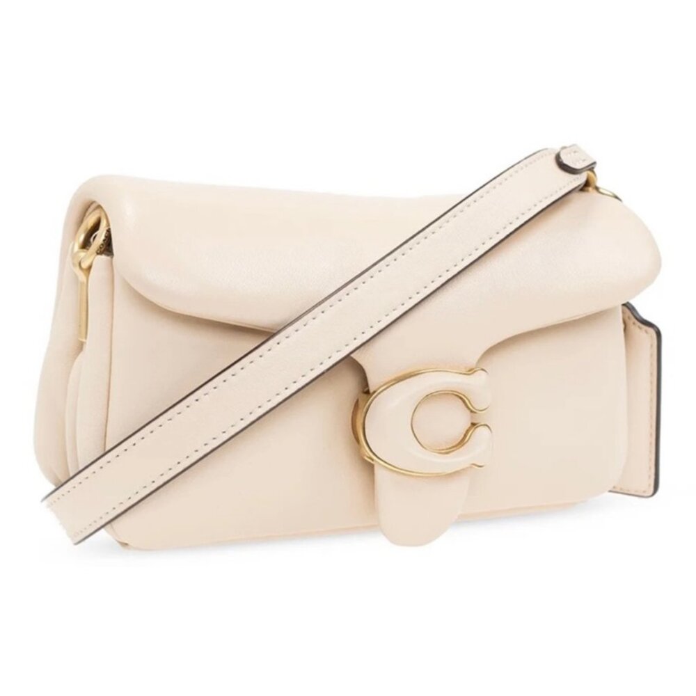 Coach Pillow Tabby Ivory Leather Shoulder Bag 18